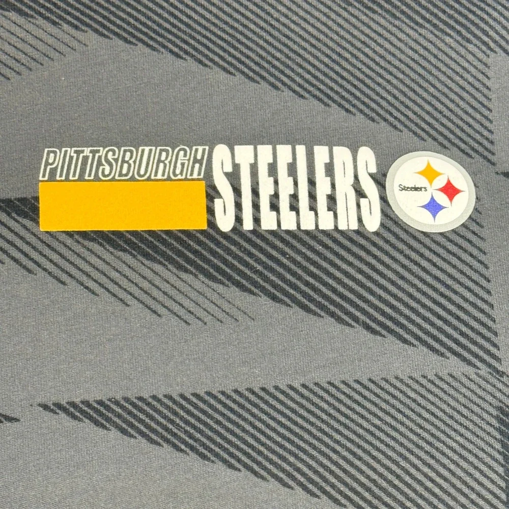 Nike Mens Pittsburgh Steelers Hoodie‎ Dri-FIT Geometric XL Grey Cotton Blend NFL